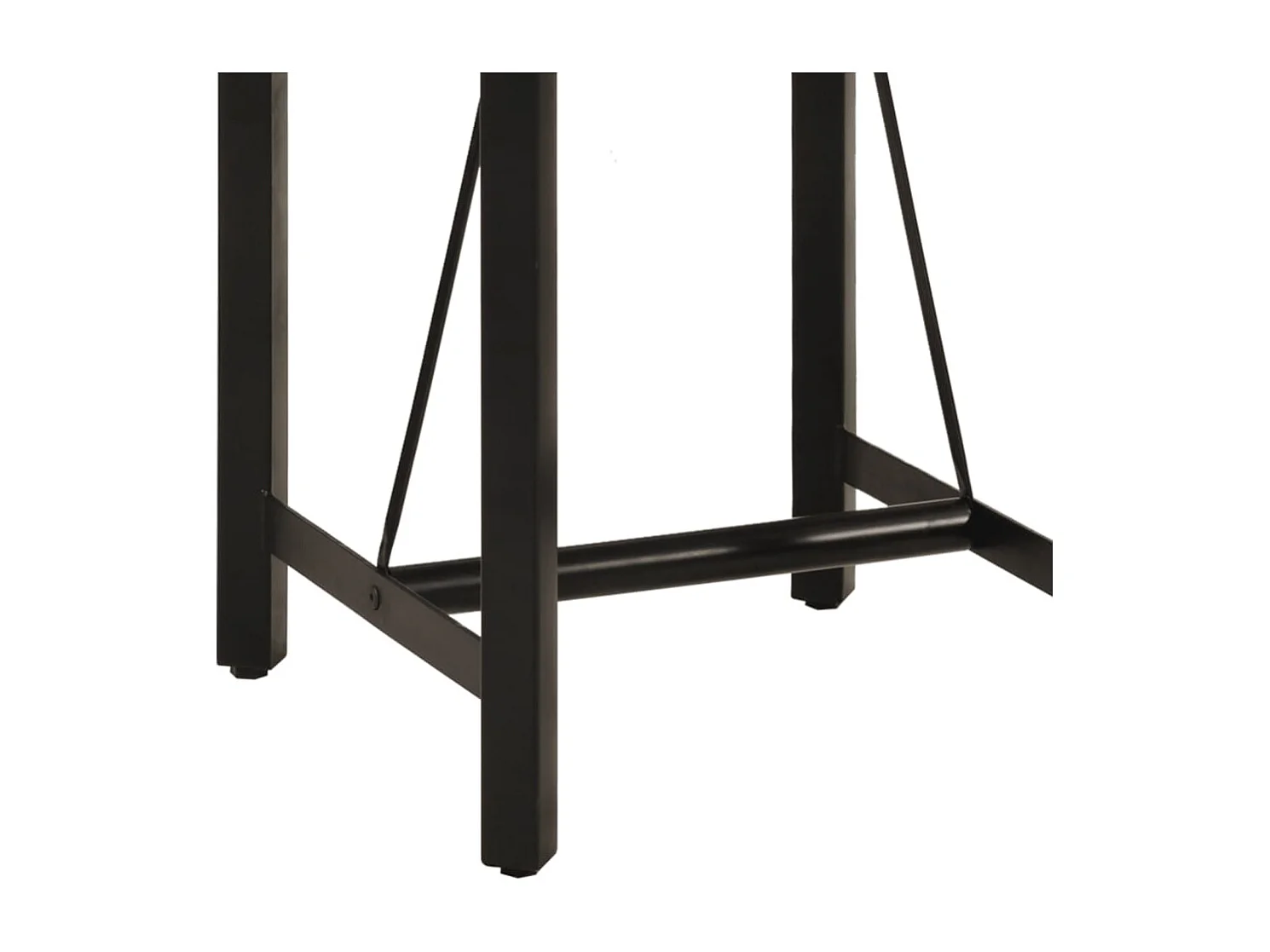 Mesa de bar 55x55x107 cm madeira de mangueira maciça e ferro