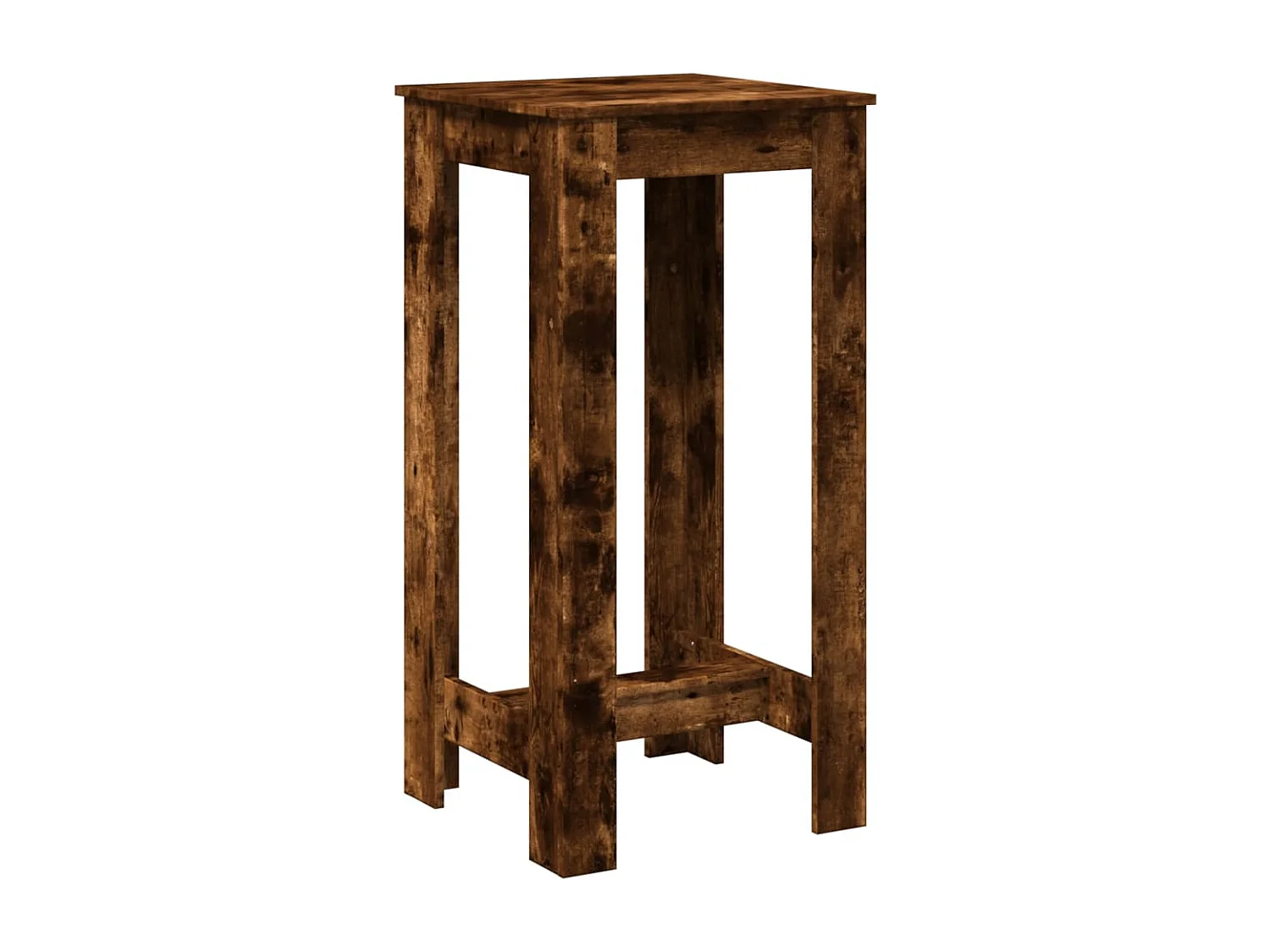 Mesa alta de bar madera ingeniería roble ahumado 51x50x103,5 cm