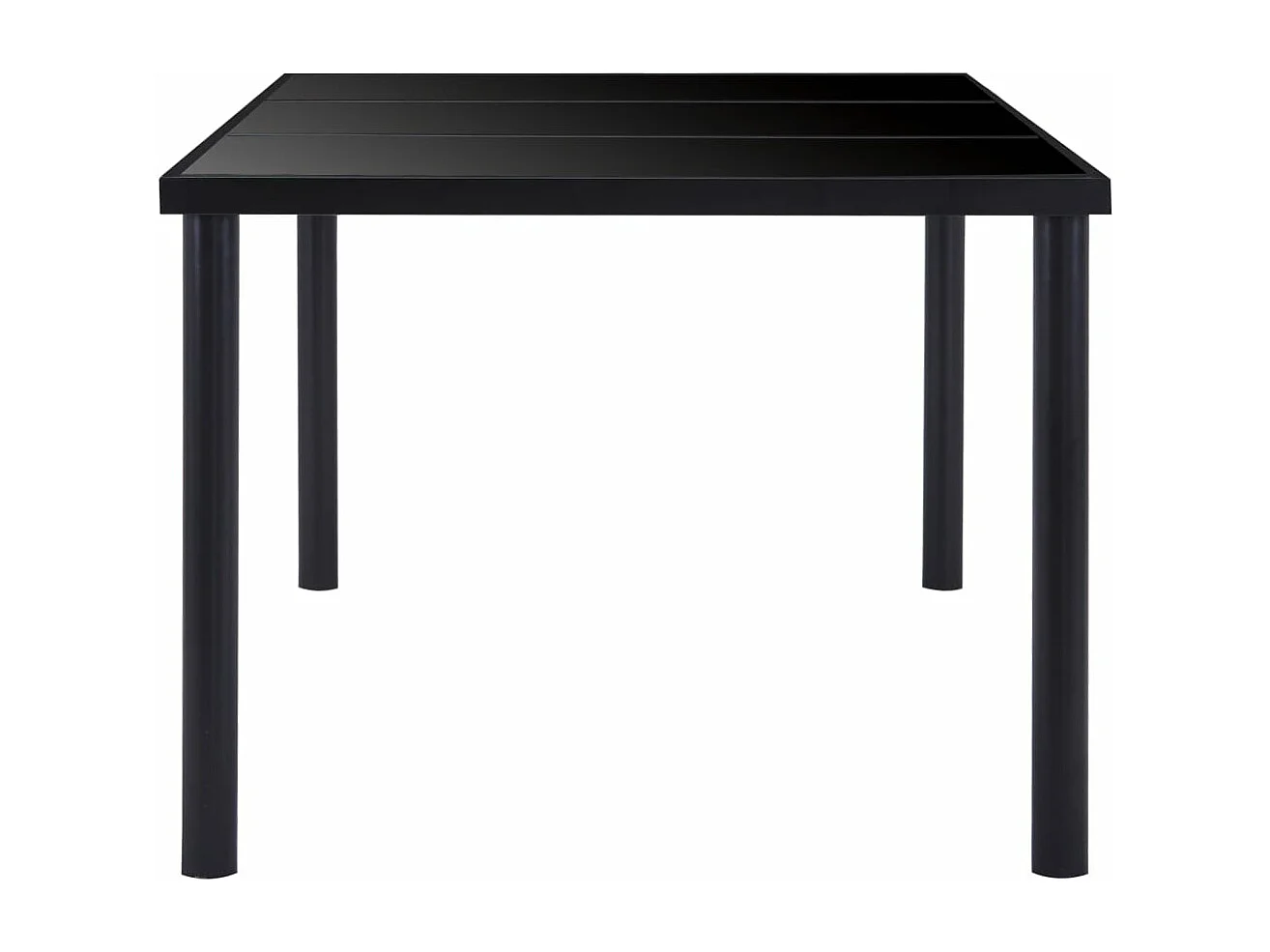 Table à manger Noir 160x80x75 cm Verre trempé