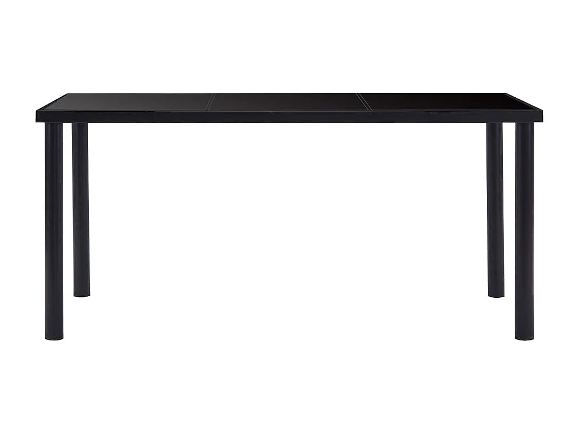 Esstisch Schwarz 160 x 80 x 75 cm Hartglas