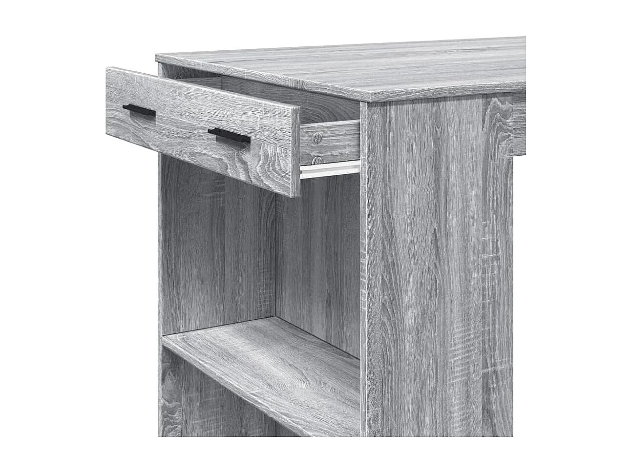 Mesa de bar 102x70x103,5cm derivados de madeira cinzento sonoma