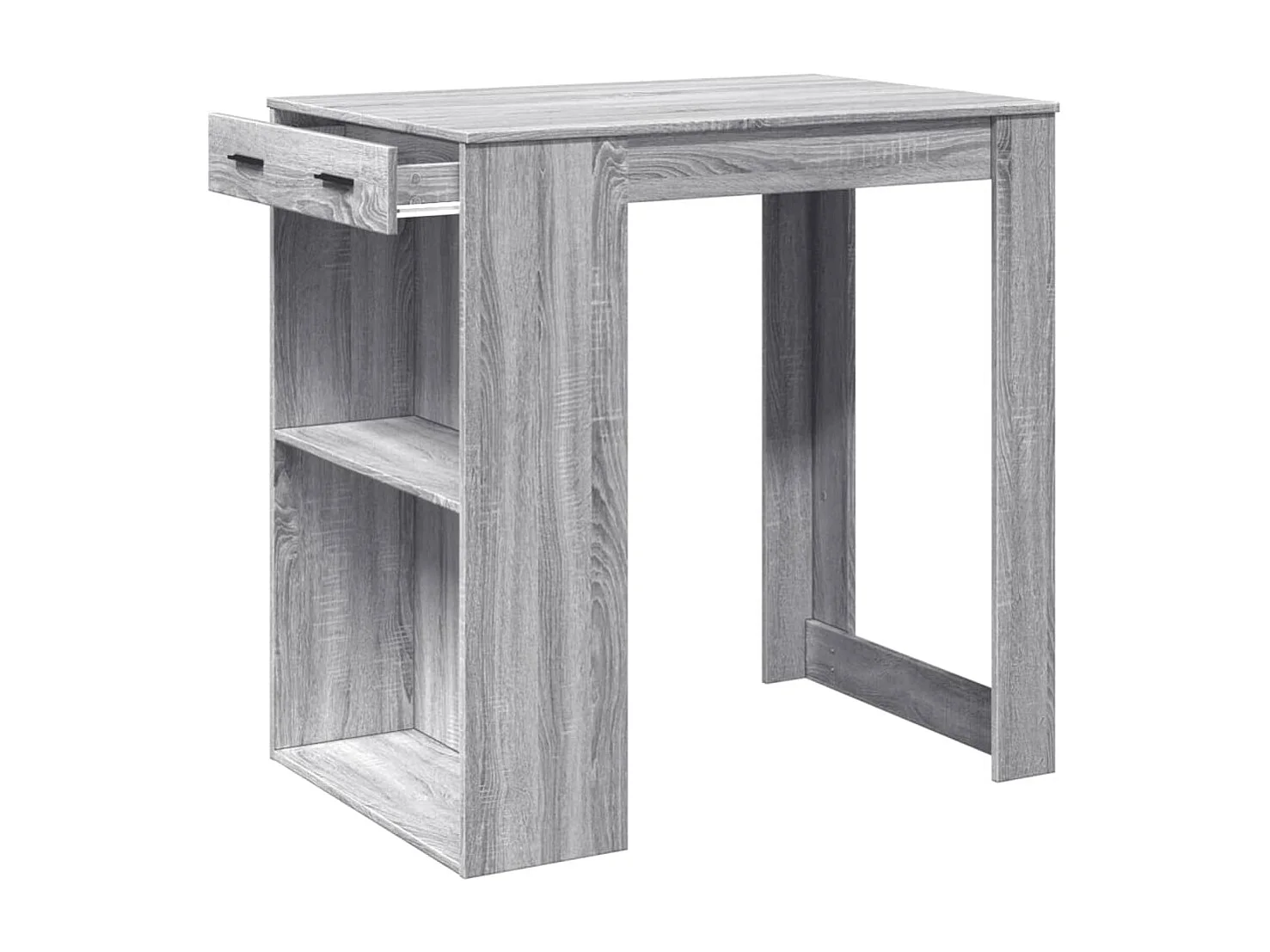 Table de bar sonoma gris 102x70x103,5 cm bois d'ingénierie