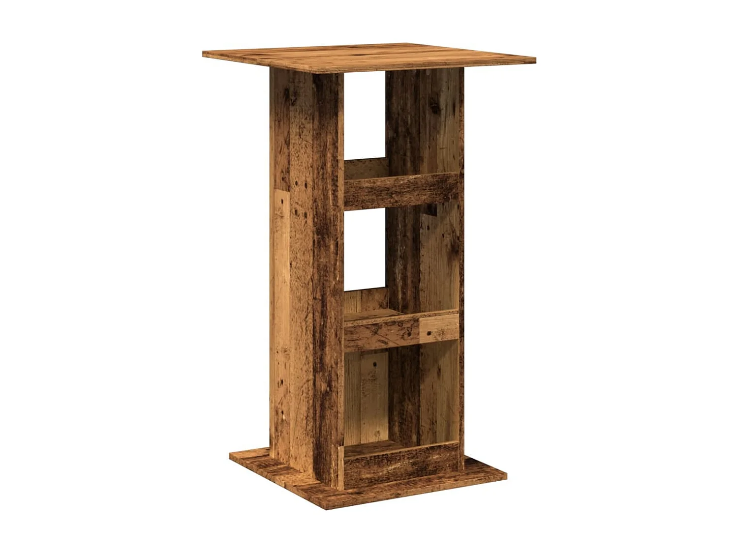 Table de bar avec rangement vieux bois bois d’ingénierie