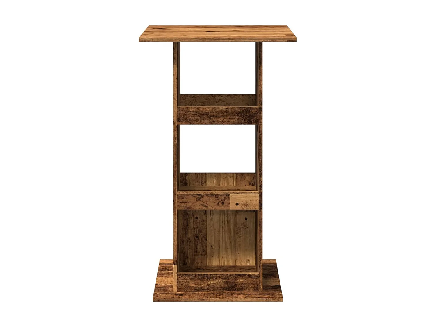 Table de bar avec rangement vieux bois bois d’ingénierie