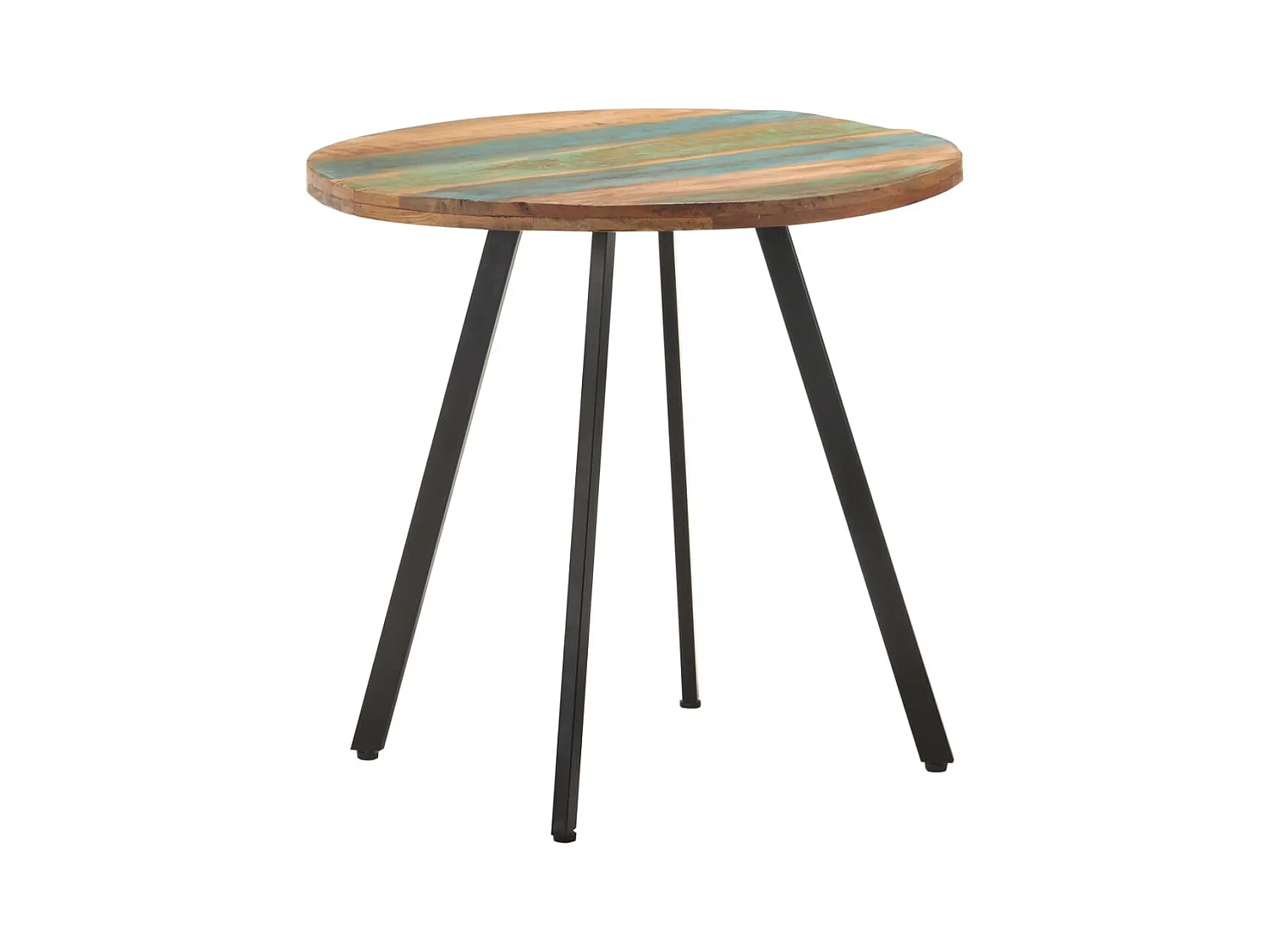 Eettafel 80 cm massief gerecycled hout