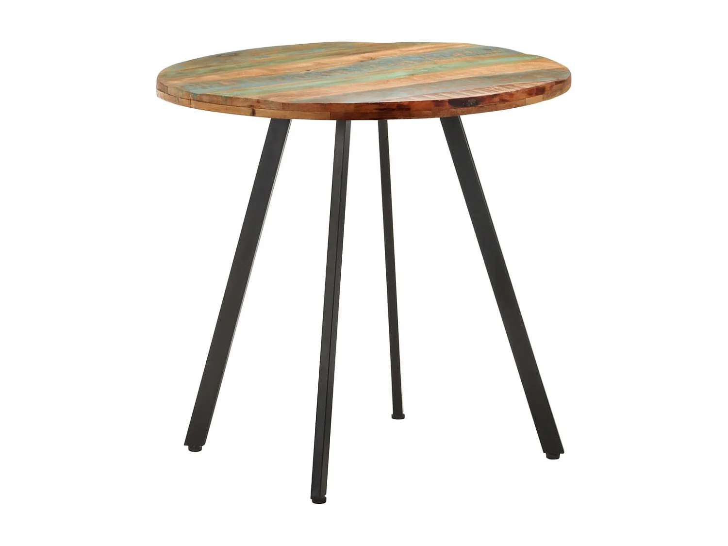 Tavolo da Pranzo 80 cm in Legno Massello di Recupero