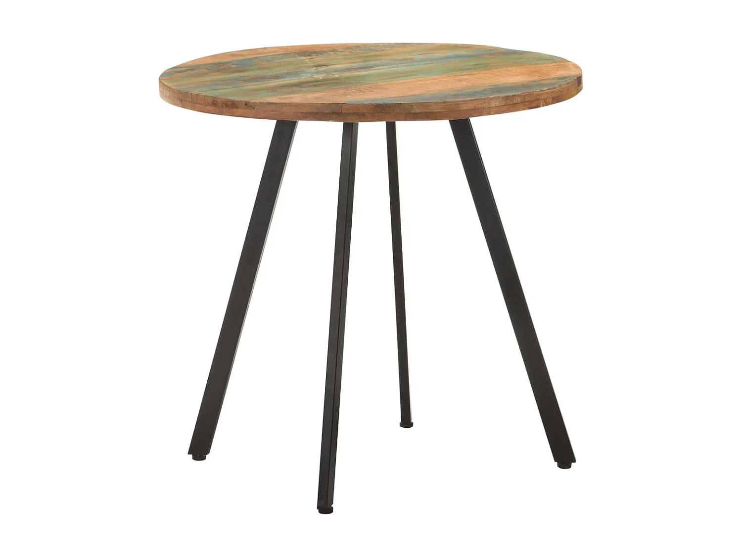 Tavolo da Pranzo 80 cm in Legno Massello di Recupero