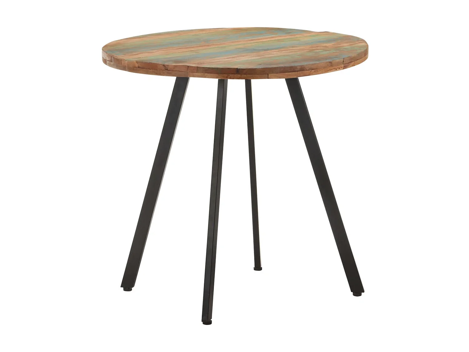 Tavolo da Pranzo 80 cm in Legno Massello di Recupero