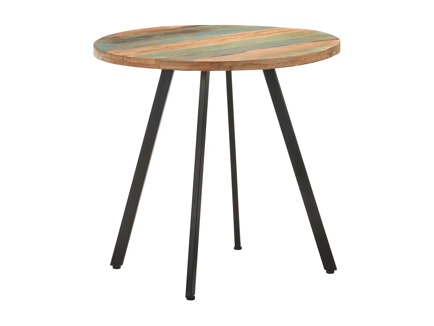 Tavolo da Pranzo 80 cm in Legno Massello di Recupero