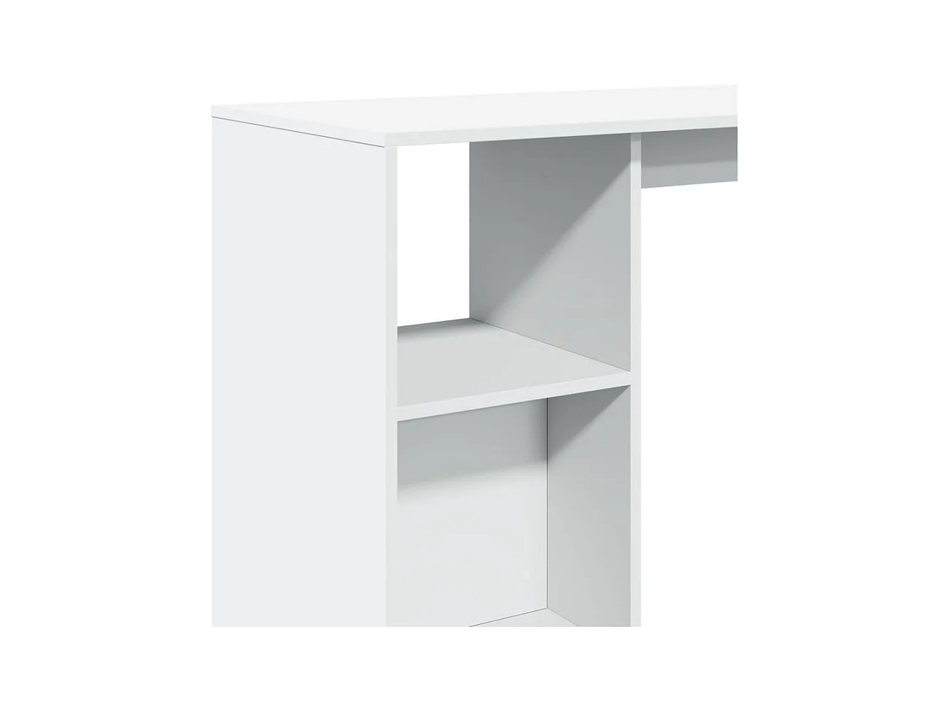 Tavolo Bar con Ripiano Bianco 124x46x103,5 cm in Truciolato