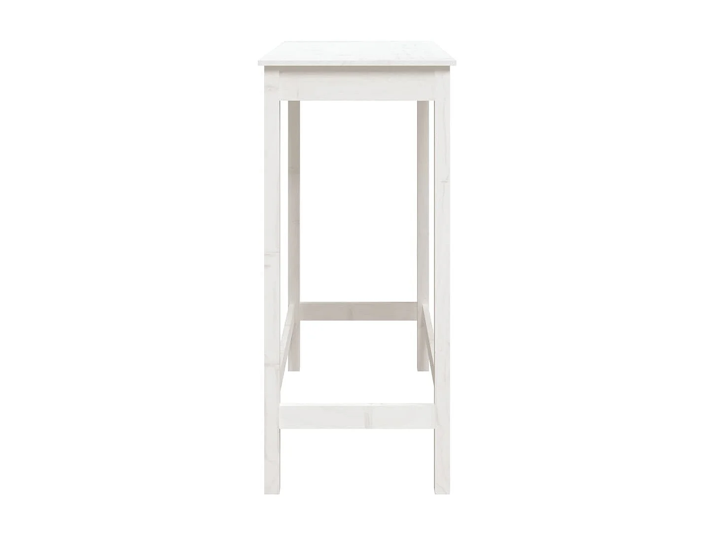 Mesa alta de bar madera maciza de pino blanco 100x50x110 cm