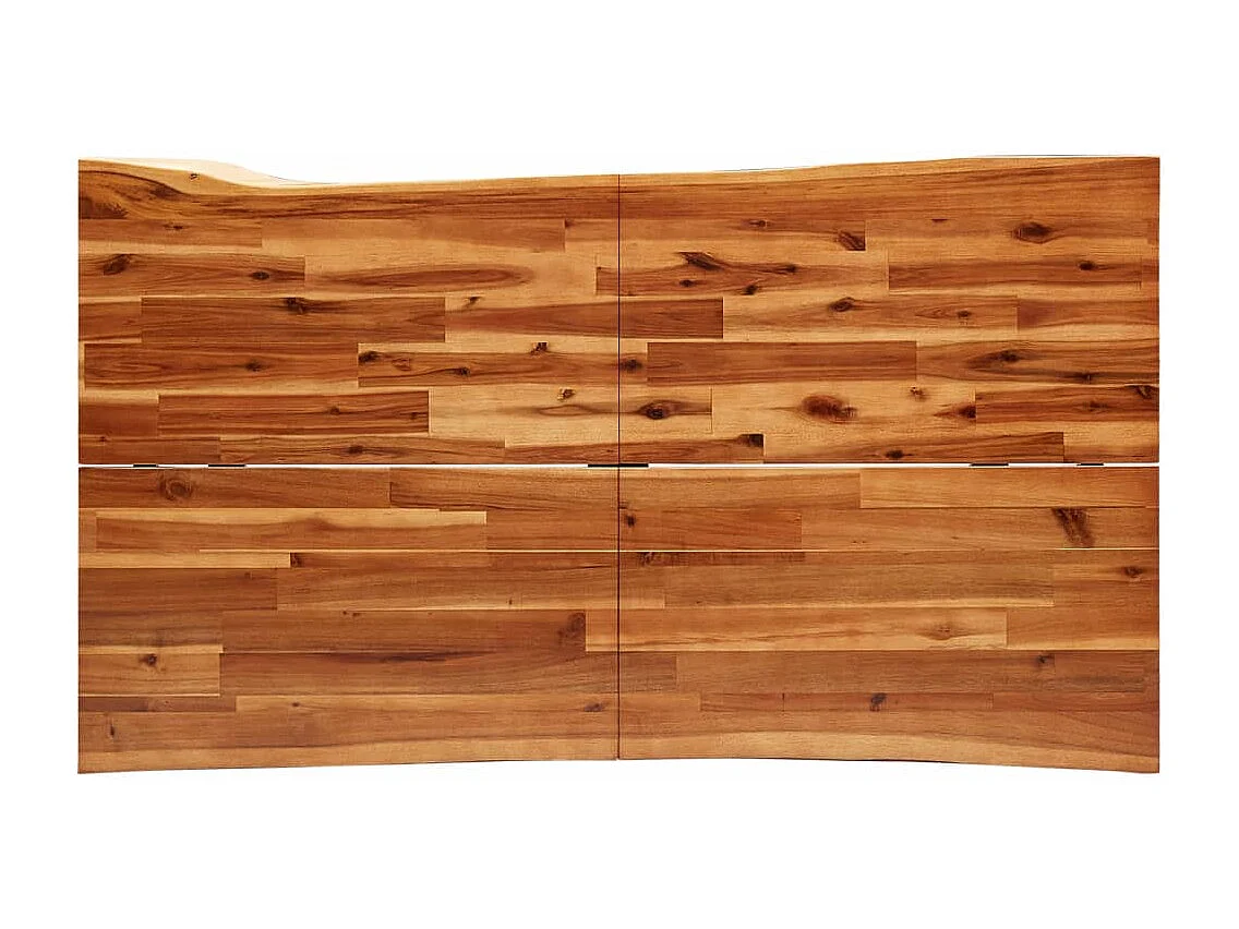 Table à manger 140x80x75 cm bois d'acacia solide à bord vif