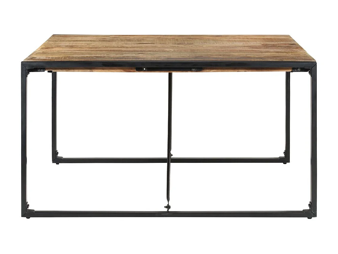 Mesa de jantar 140x140x75 cm madeira de mangueira áspera