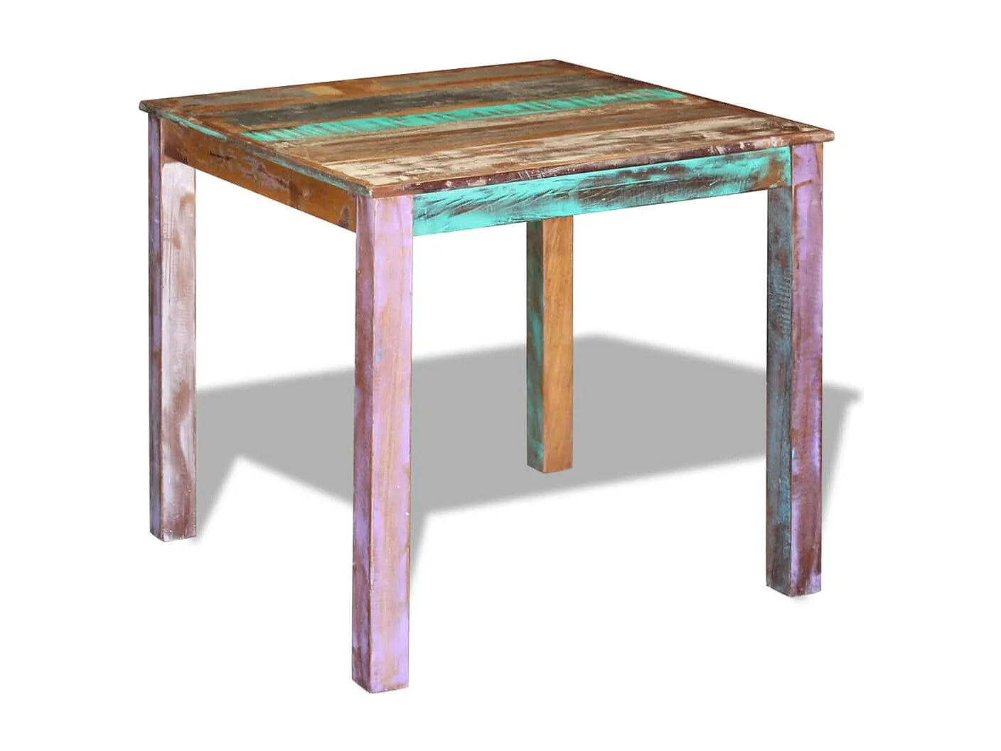 Tavolo da Pranzo in Legno Massello di Recupero 80x82x76 cm