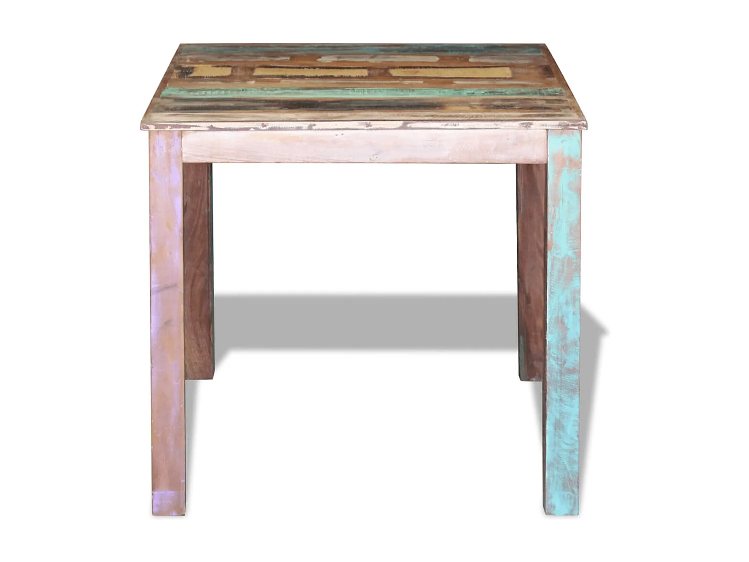 Tavolo da Pranzo in Legno Massello di Recupero 80x82x76 cm