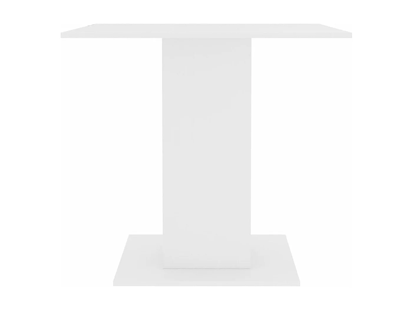 Tavolo da Pranzo Bianco 80x80x75 cm in Legno Multistrato