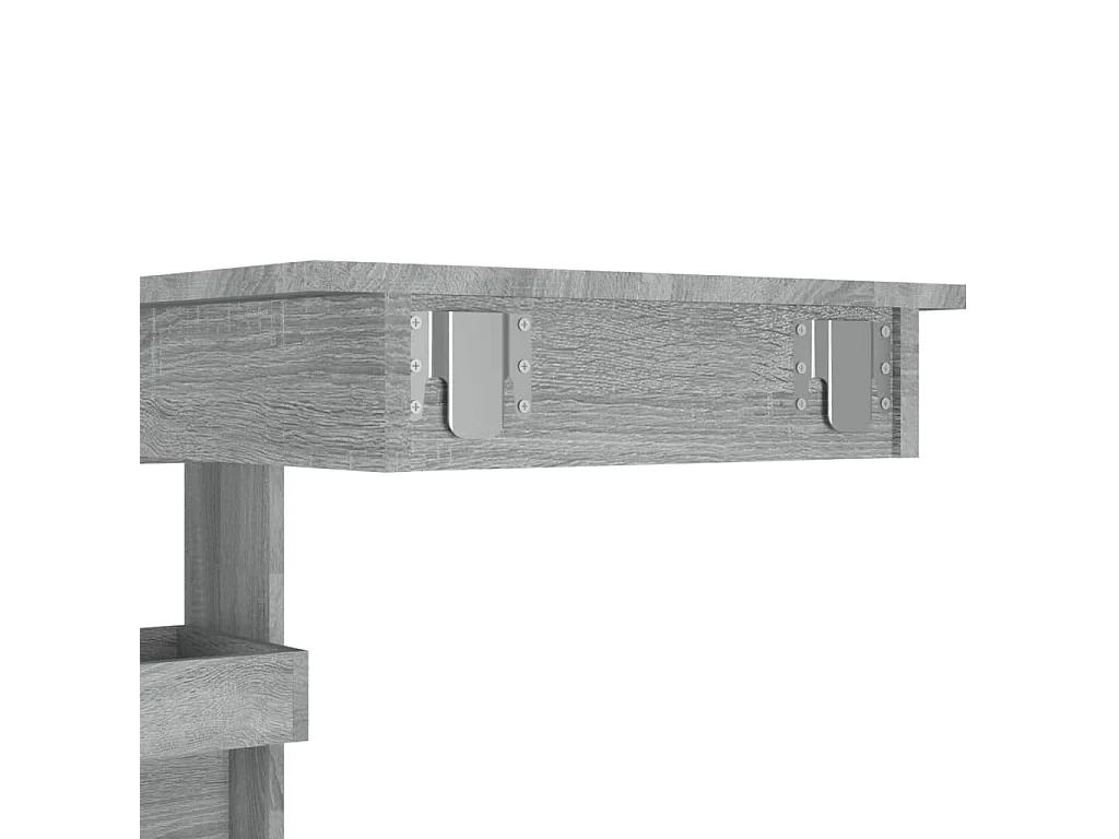 Table bar murale Sonoma gris 102x45x103,5 cm Bois d'ingénierie
