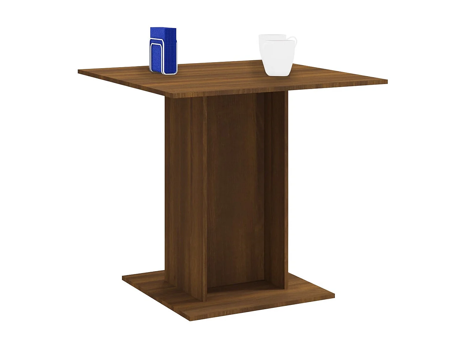 Table à dîner Chêne marron 80x80x75 cm Bois d'ingénierie