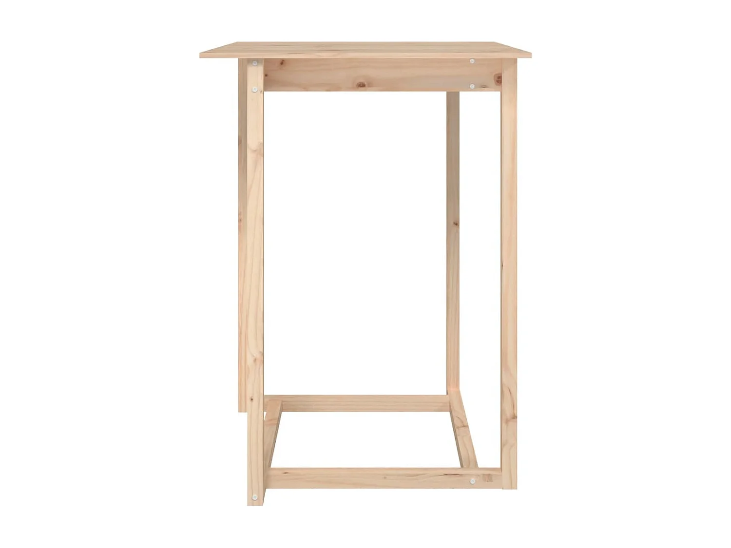 Table haute de bar en bois de pin massif 80x80x110 cm