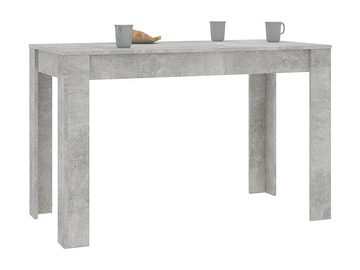 Table à manger Gris béton 120x60x76 cm Bois d'ingénierie