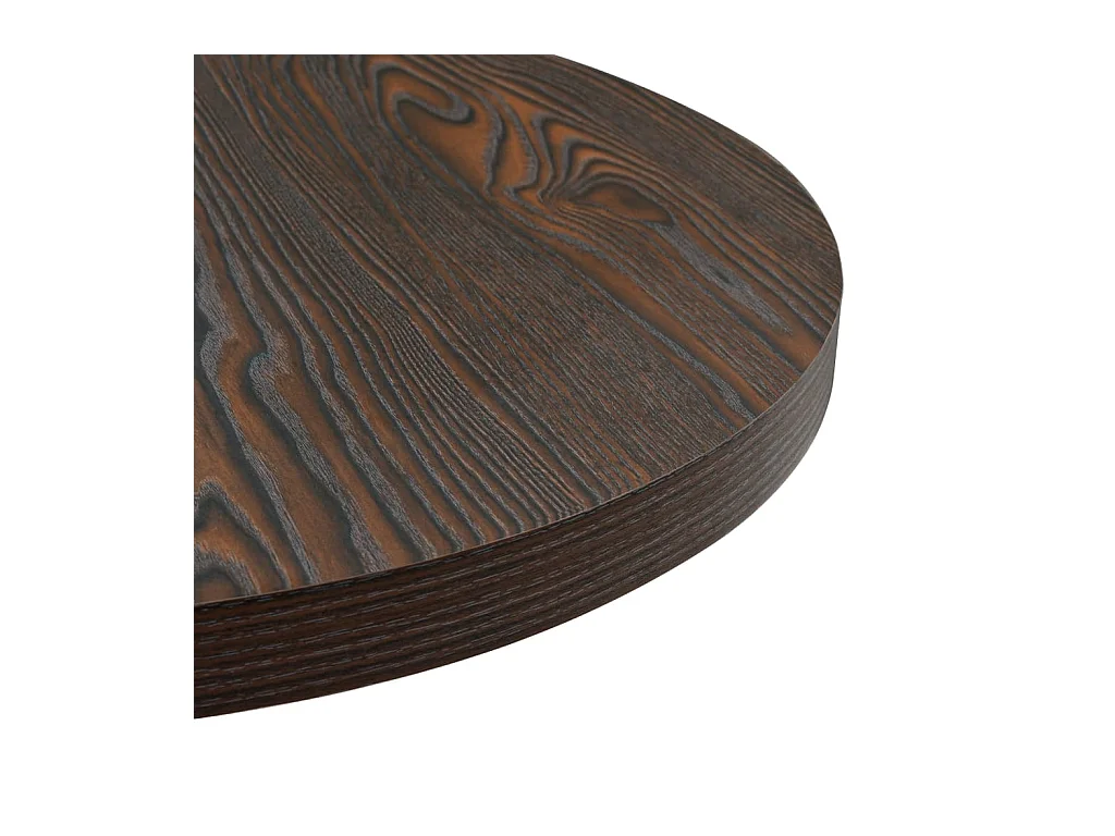 Table de bistro MDF et acier Rond 60 x 75 cm Frêne foncé