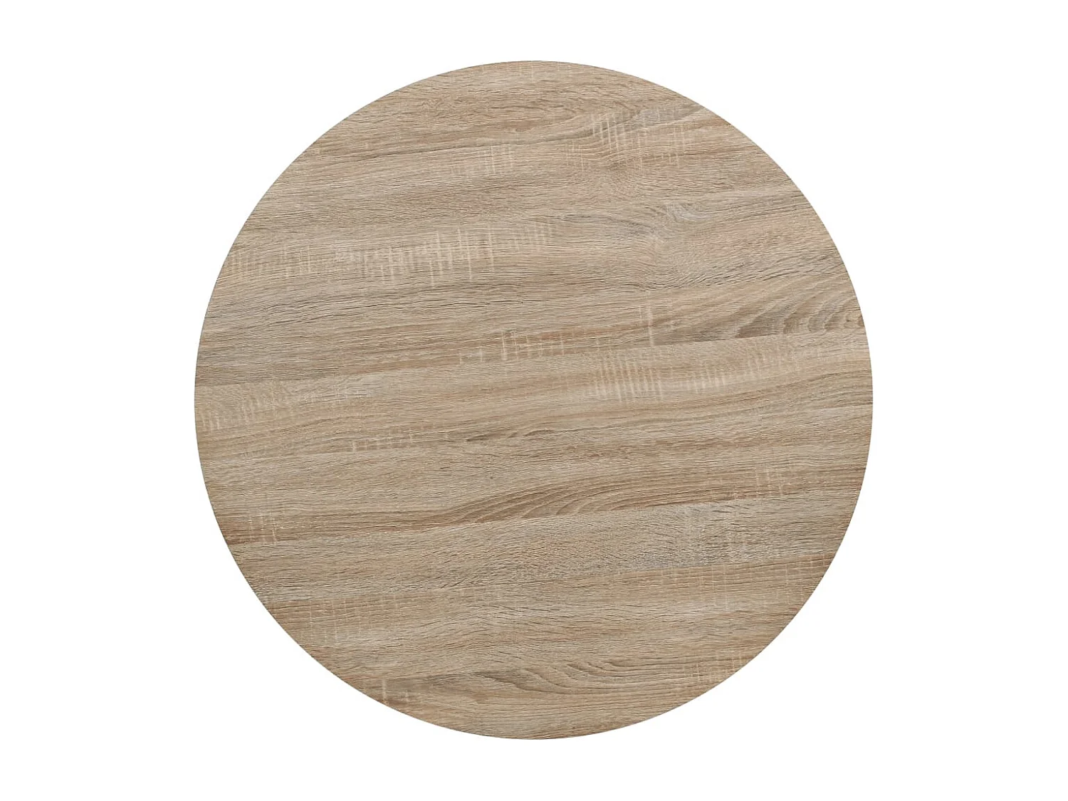 Mesa de bar bistró MDF y acero redonda 80x75 cm color roble