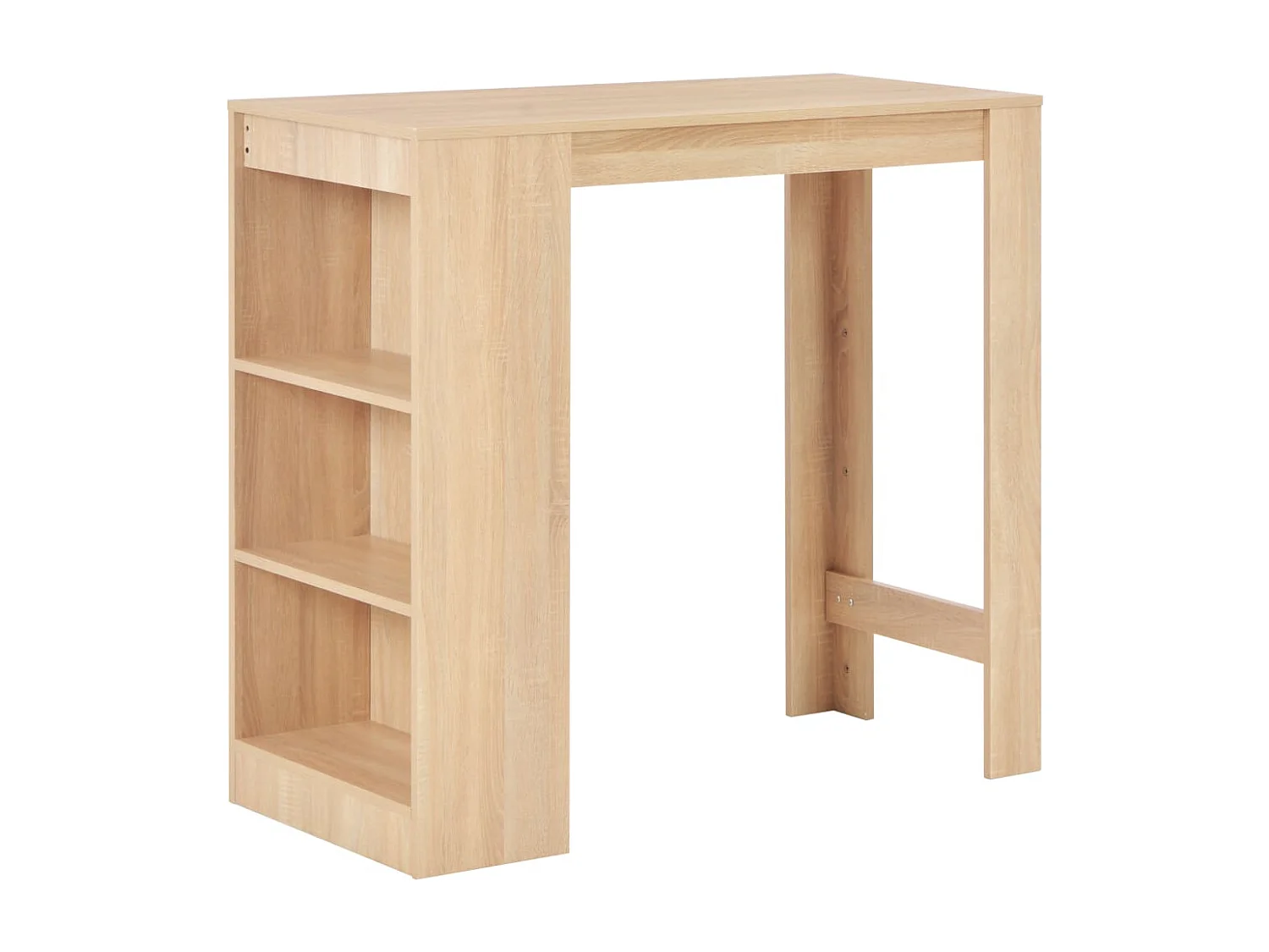 Bartisch mit Regal Eichenbraun 110x50x103 cm