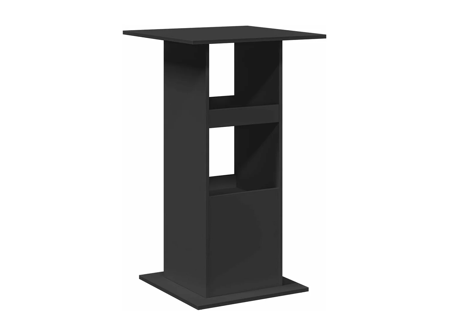 Mesa de bar c/ arrumação 60x60x102 cm derivados madeira preto