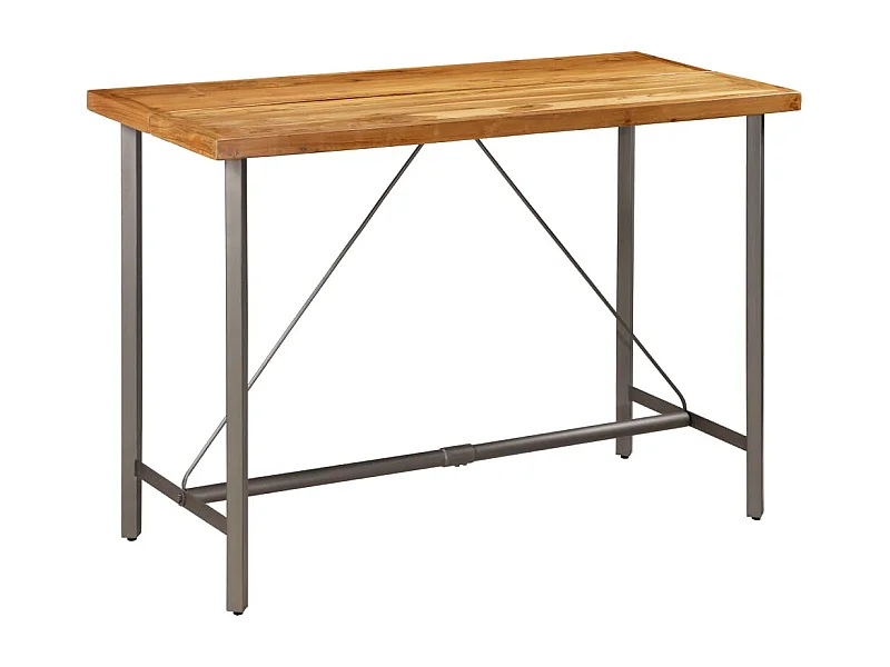 Bartafel 150x70x106 cm massief gerecycled teakhout