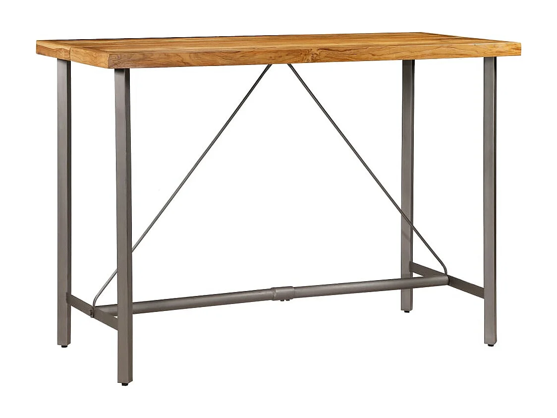 Table de bar Teck recyclé massif 150x70x106 cm