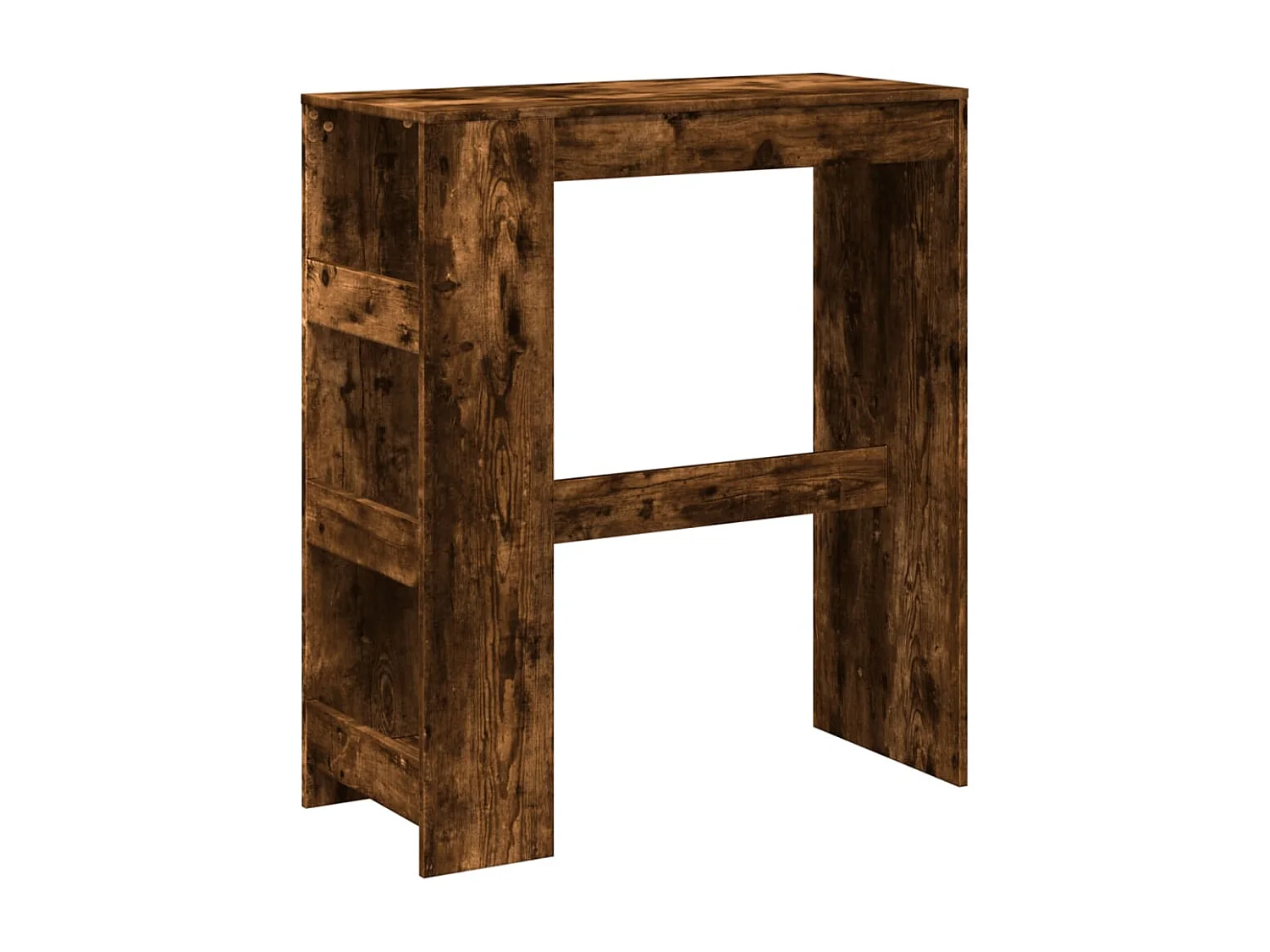 Mesa de bar c/ prateleiras derivados de madeira carvalho fumado