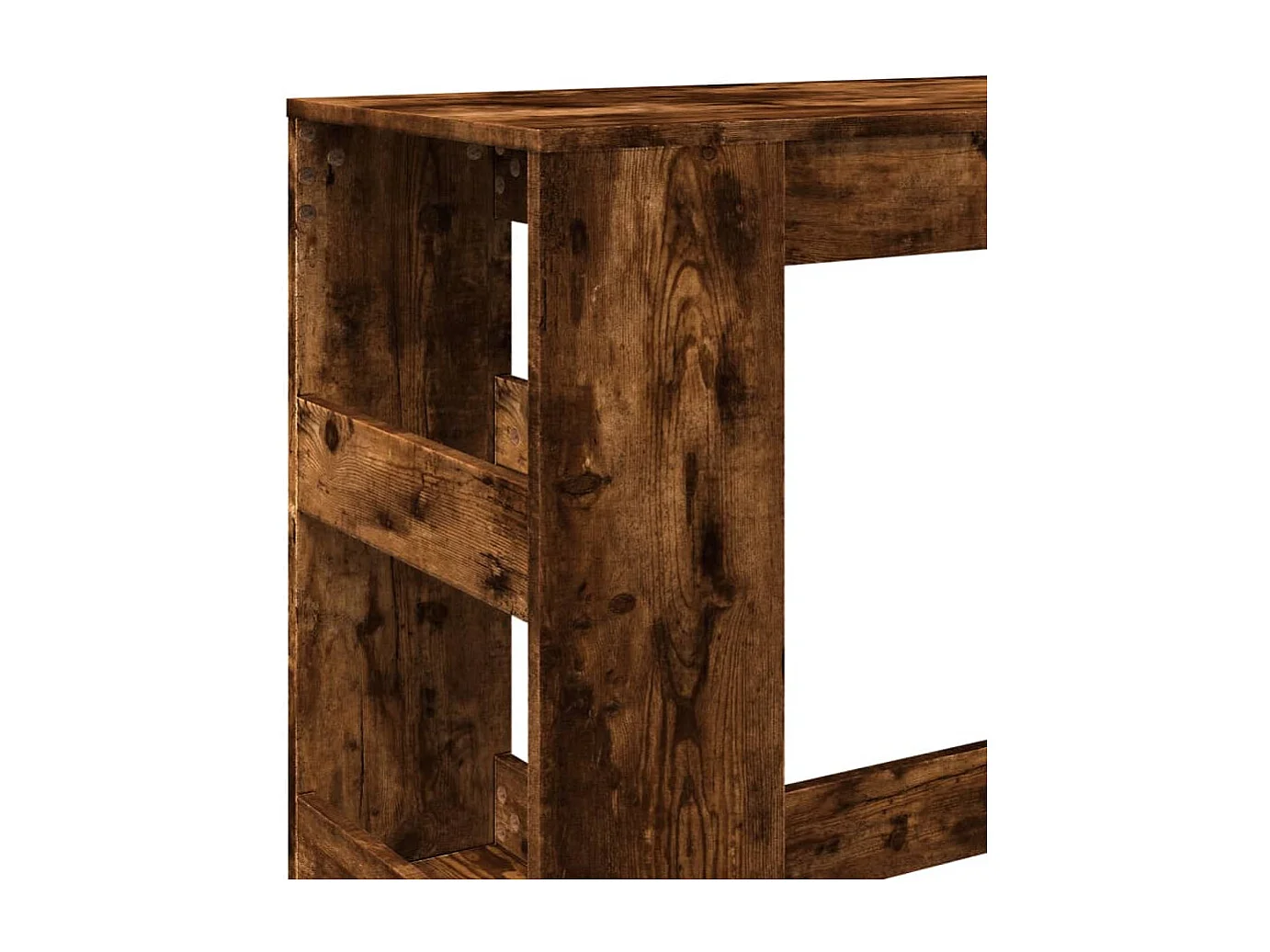 Mesa de bar c/ prateleiras derivados de madeira carvalho fumado