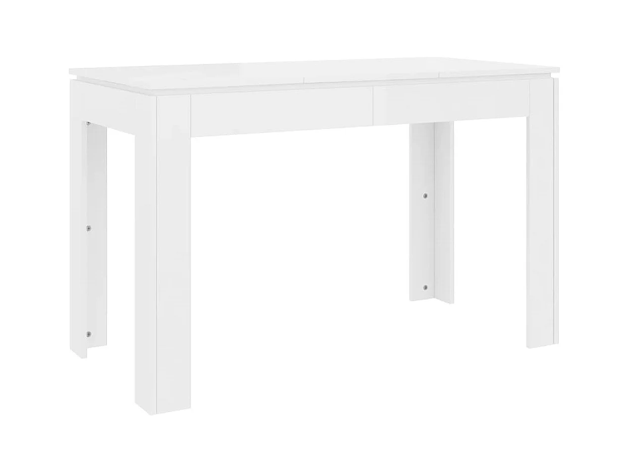 Tavolo da Pranzo Bianco Lucido 120x60x76 cm Legno Multistrato