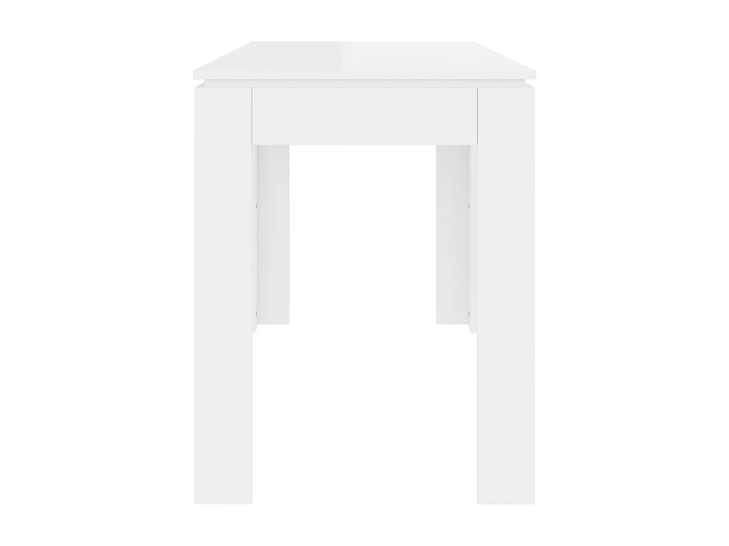 Tavolo da Pranzo Bianco Lucido 120x60x76 cm Legno Multistrato