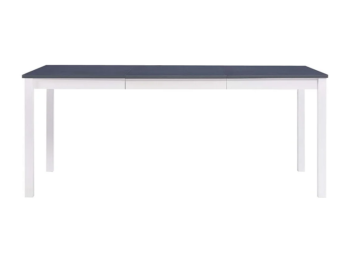 Table à manger Blanc et gris 180x90x73 cm Bois de pin