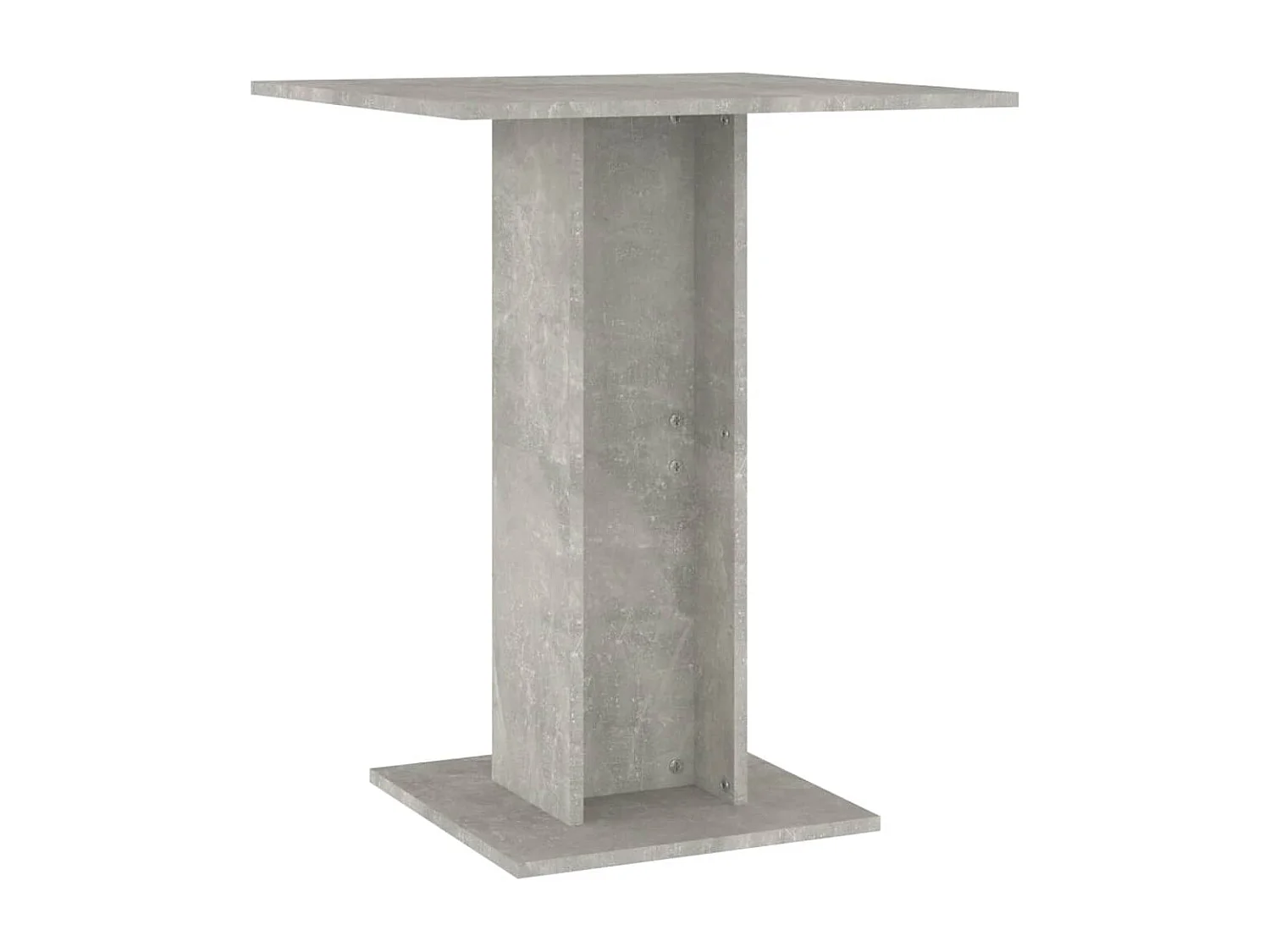 Mesa bistrô 60x60x75 cm derivados de madeira cinzento cimento