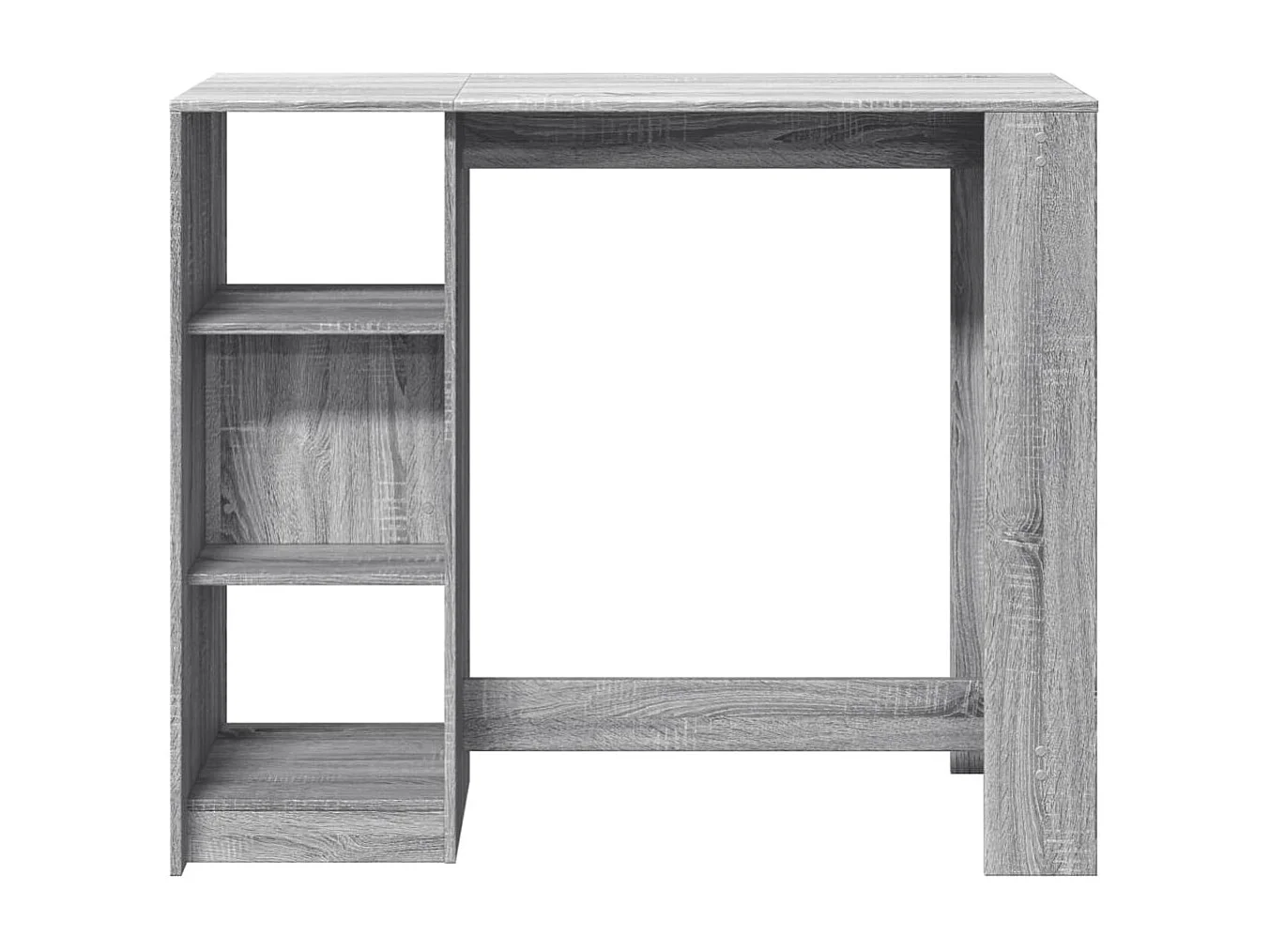 Table de bar avec étagère sonoma gris bois d'ingénierie