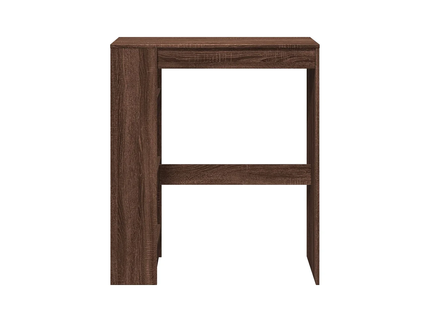 Table de bar avec étagères chêne marron bois d'ingénierie