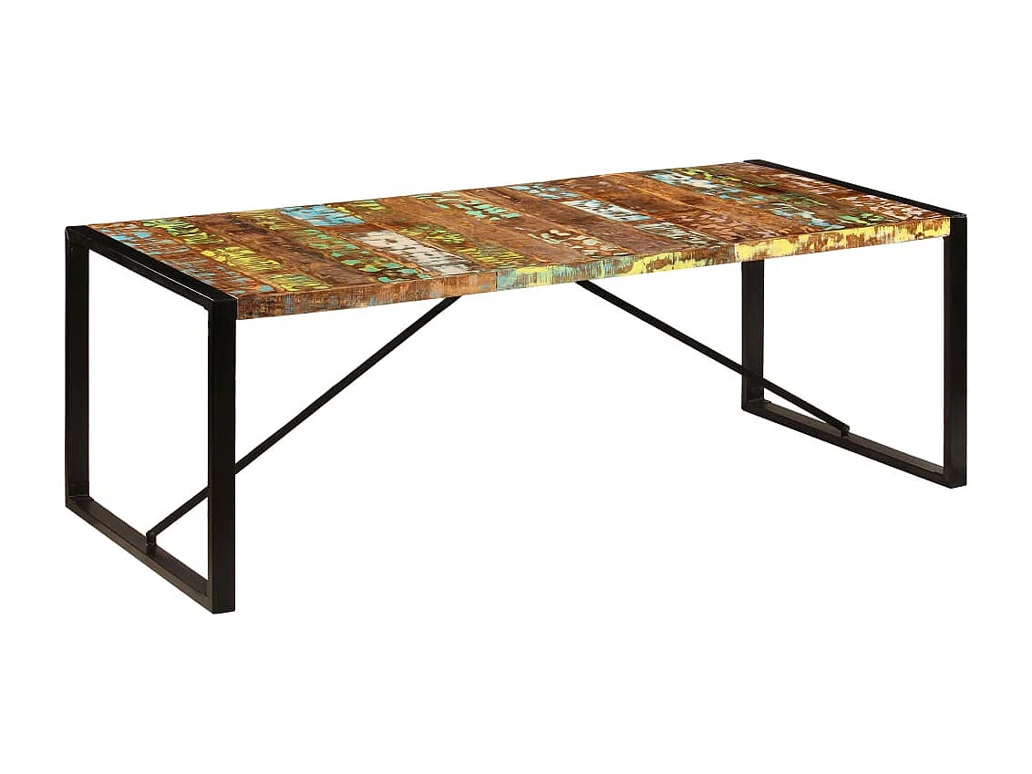 Table à dîner 220x100x75 cm Bois de récupération solide