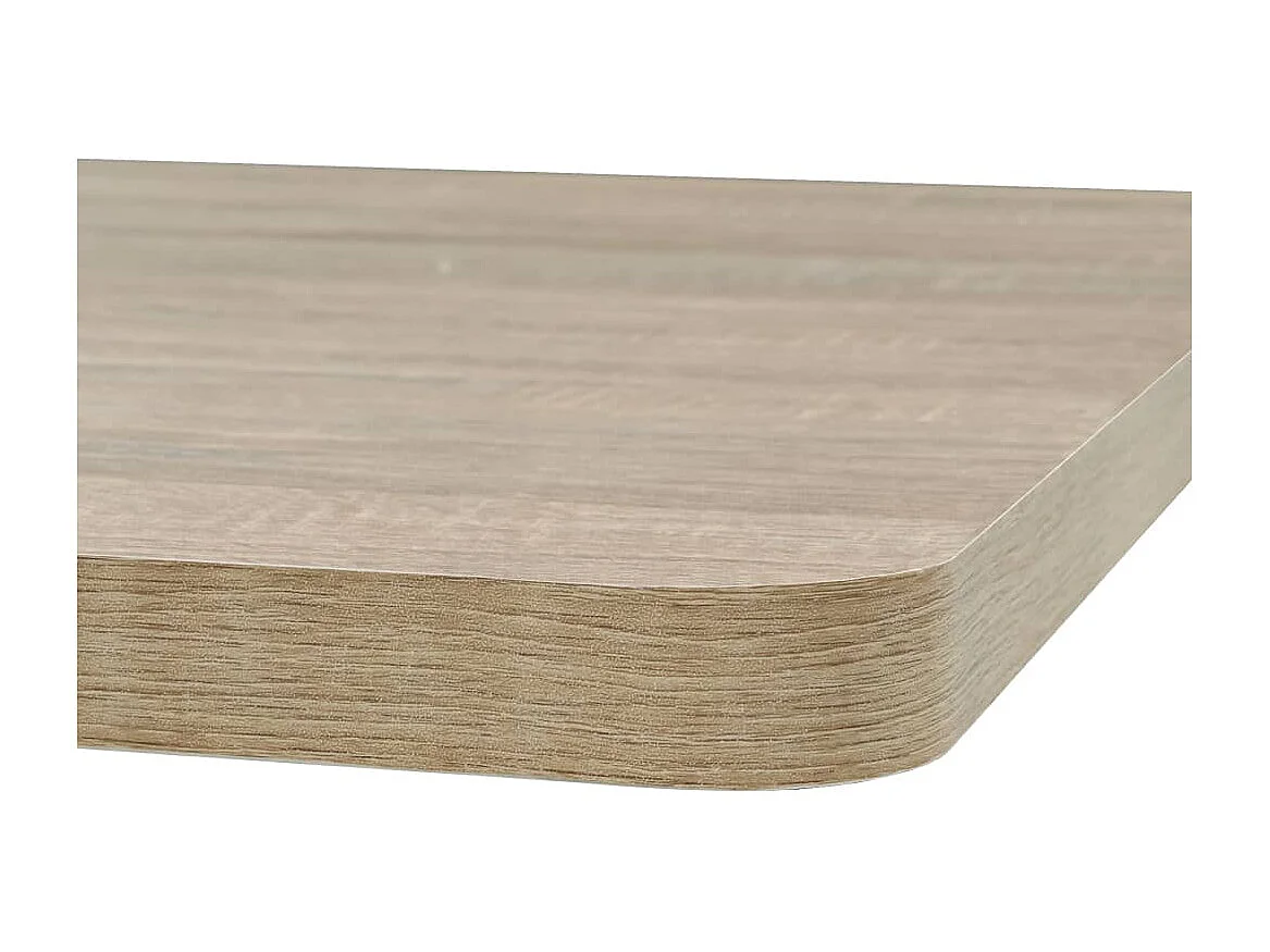 Table de bistro MDF et acier Carré 80x80x75 cm Couleur de chêne