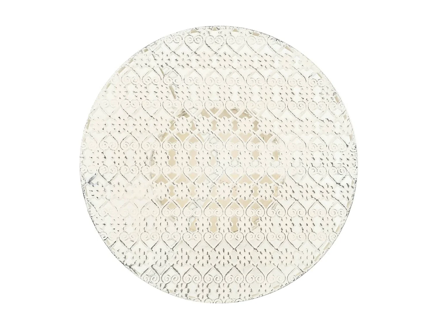 Mesa bistrô estilo vintage redonda metal 40x70 cm branco