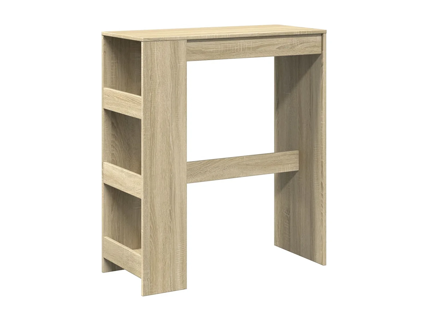 Mesa alta bar con estantes madera roble Sonoma 90x40x103,5 cm