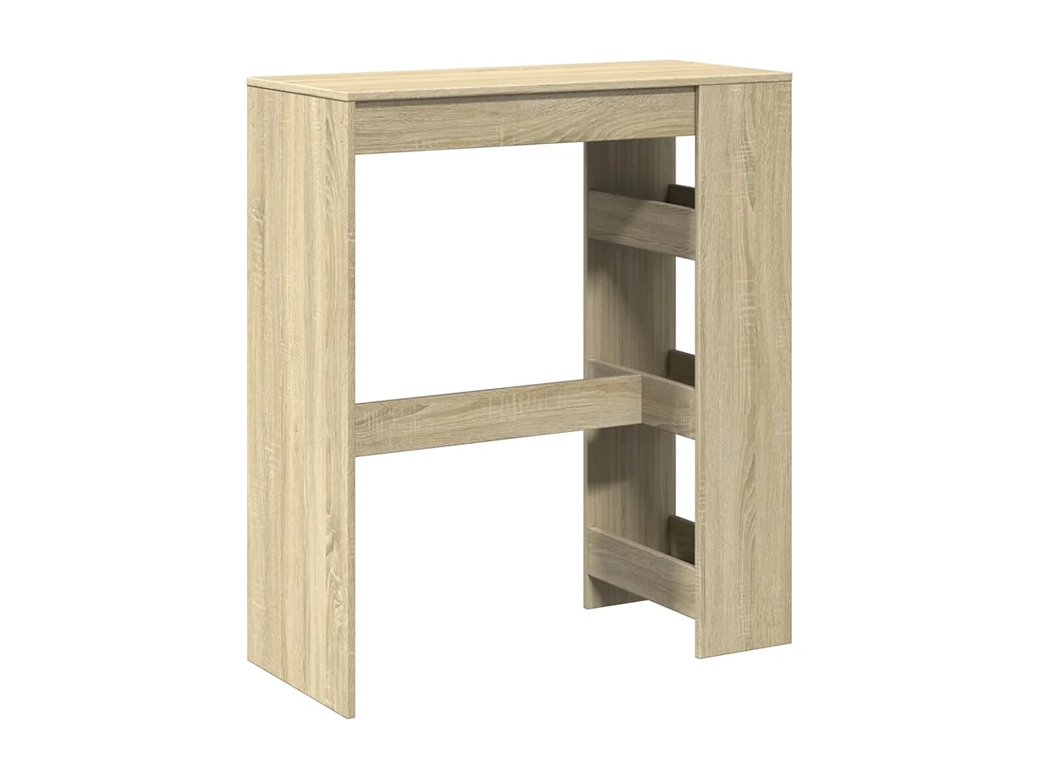 Mesa alta bar con estantes madera roble Sonoma 90x40x103,5 cm