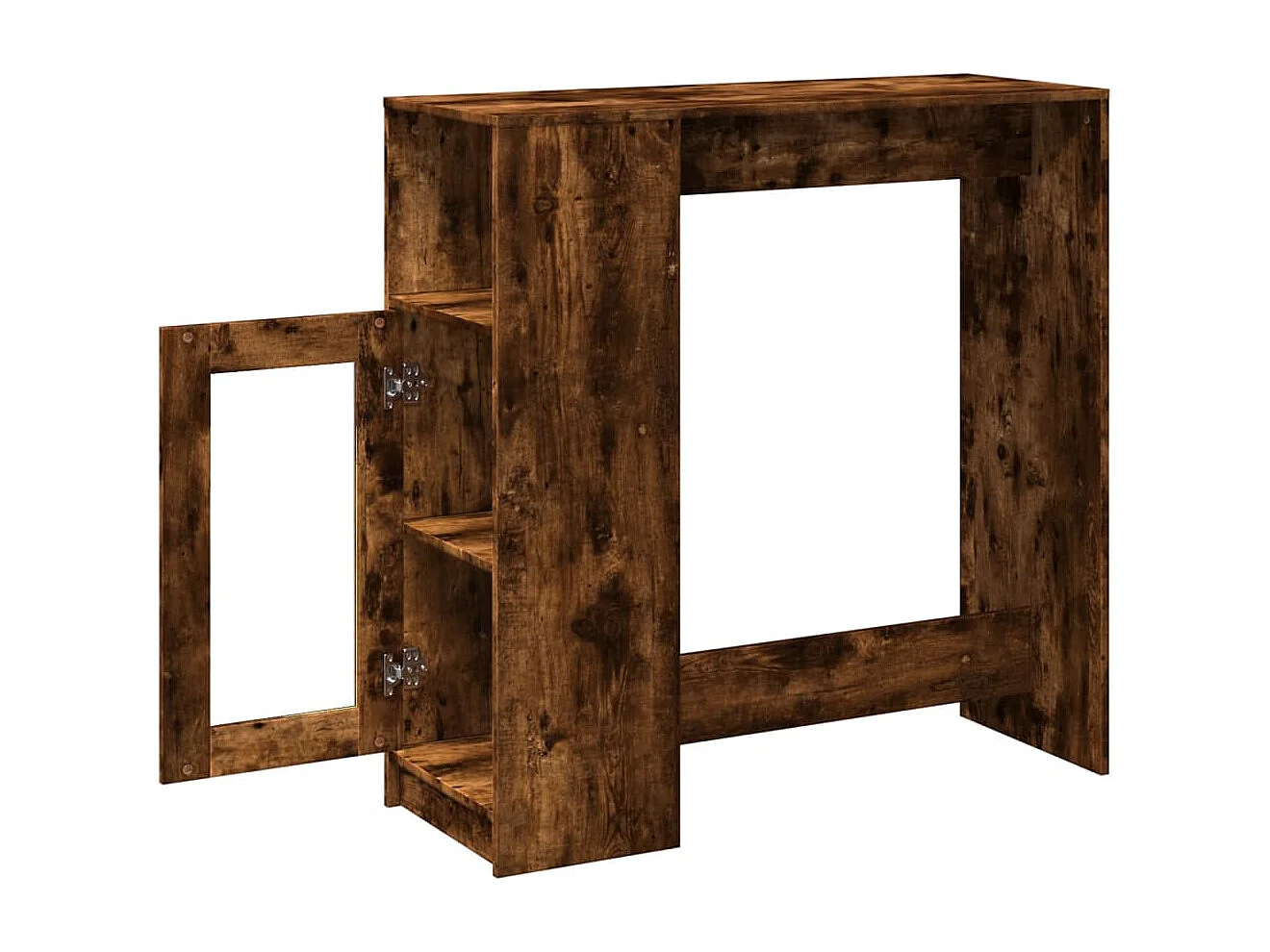 Bartisch mit Regal Räuchereiche 101x40x103,5 cm Holzwerkstoff