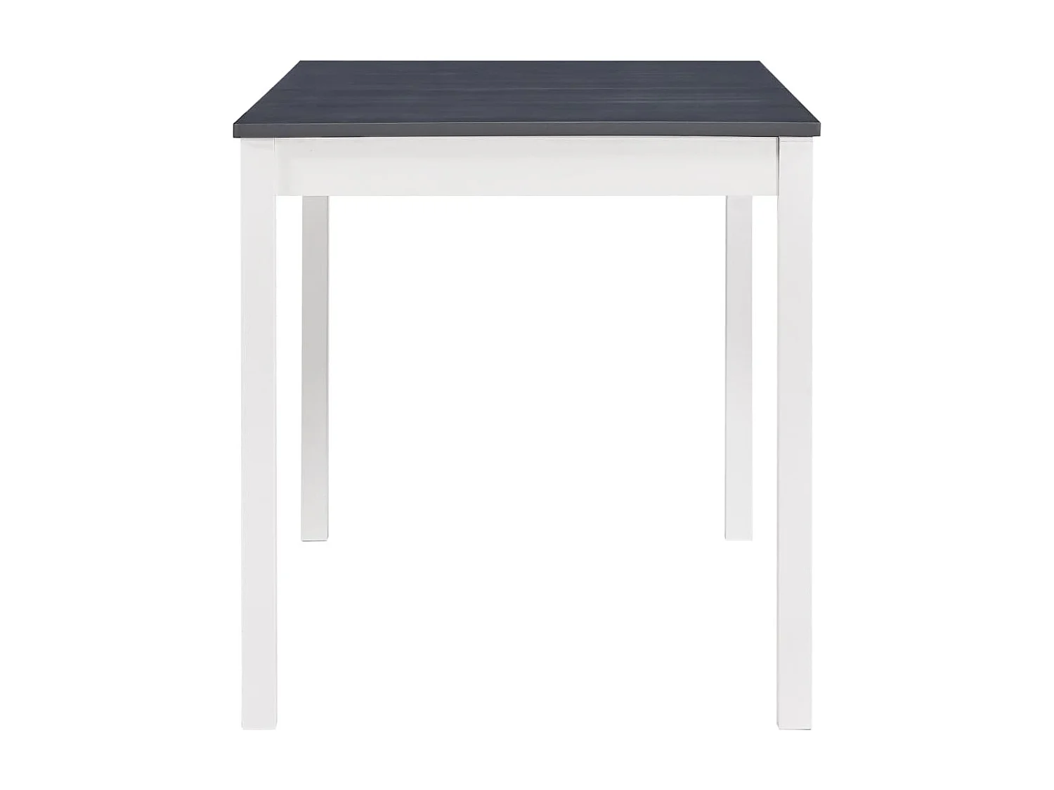 Table à manger Blanc et gris 140x70x73 cm Bois de pin