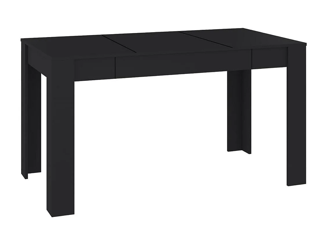 Table de salle à manger Noir 140x74,5x76 cm Aggloméré