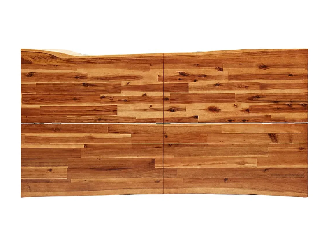 Table à manger 160x80x75 cm bois d'acacia solide à bord vif