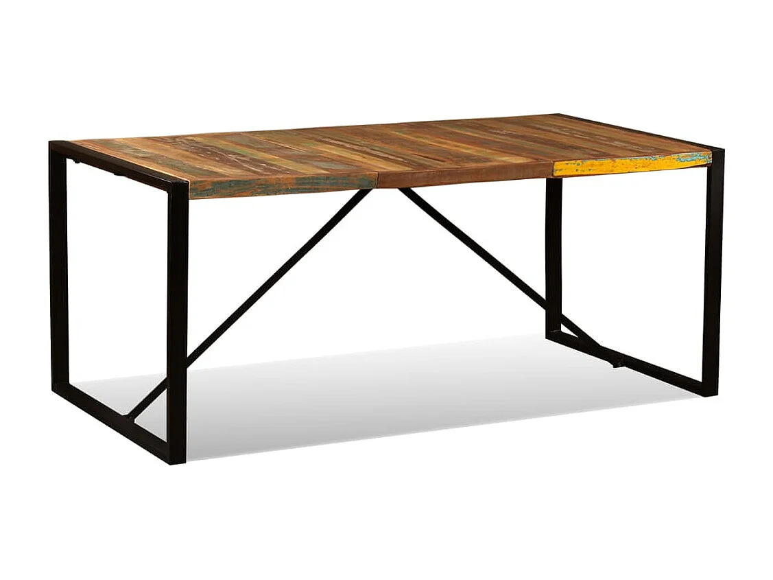 Mesa de comedor de madera maciza reciclada 180 cm