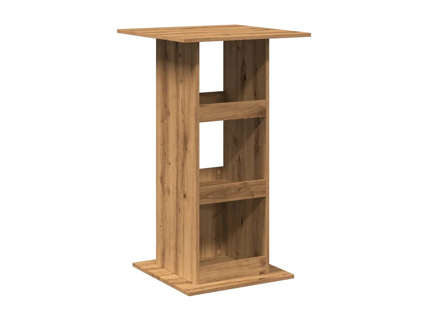 Table de bar avec rangement chêne artisanal bois d’ingénierie