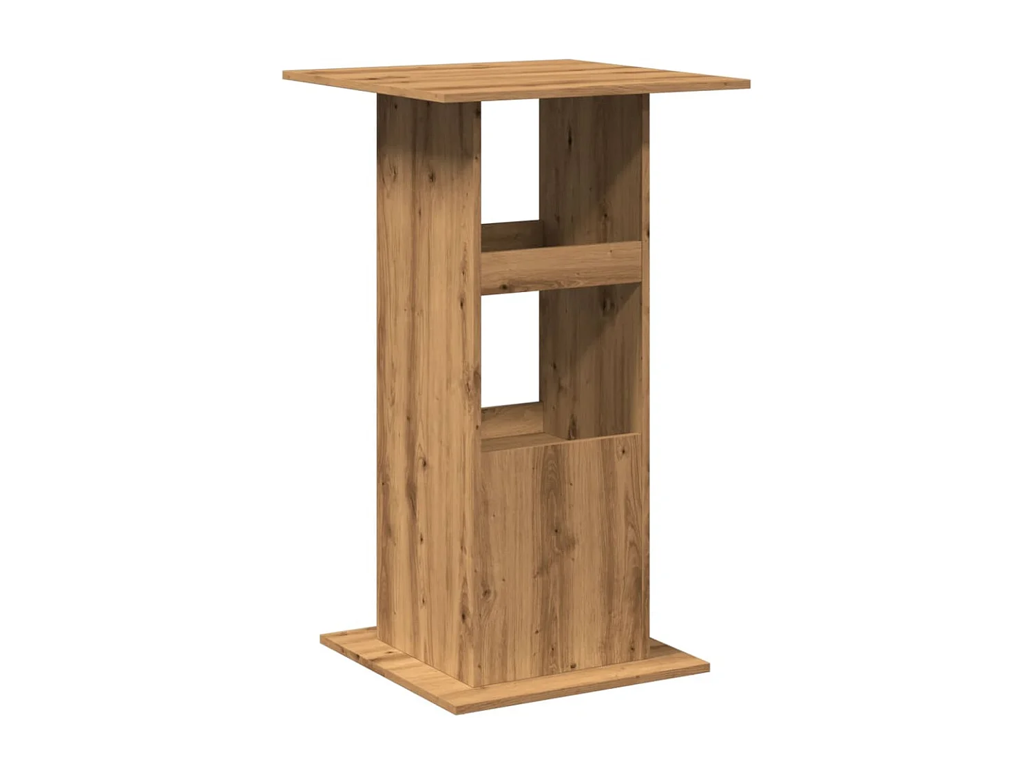 Table de bar avec rangement chêne artisanal bois d’ingénierie